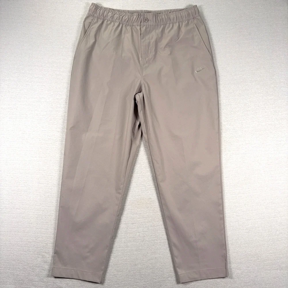 Nike Club Woven Tapered Pants Mens Size L College Gray Polyester Drawstring